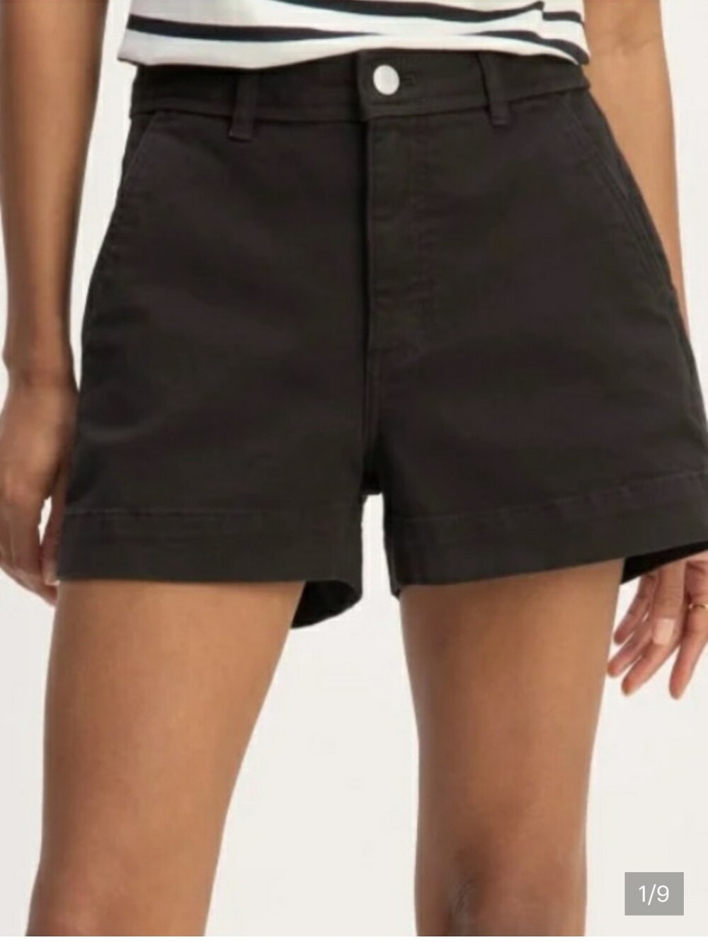 Everlane High-Rise Black Shorts